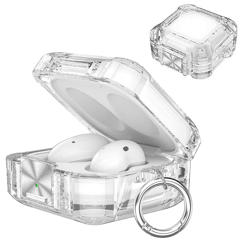 ZORBES Shockproof Case for Galaxy Buds 2 Pro/Galaxy Buds 2 Safe Case with Lock for Galaxy Buds 2 Charging Case Protection Crystal TPU Cover with Keychain (Clear) ZORBES Shockproof Case for Galaxy Buds 2 Pro/Galaxy Buds 2 Safe Case with Lock for Galaxy Buds 2 Charging Case Protection Crystal TPU Cover with Keychain (Clear)